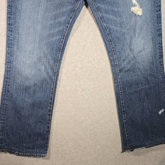 Abercrombie fitch jeans bootcut Baxter low Rise Slim Boot 34x32(31) Grunge - Picture 3 of 11